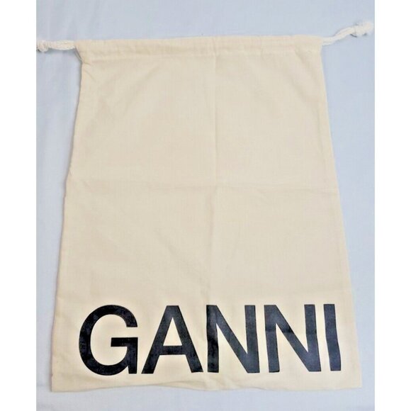Ganni Logo Beige Drawstring Accessories Dust Bag Storage Protective Cover - Picture 1 of 9